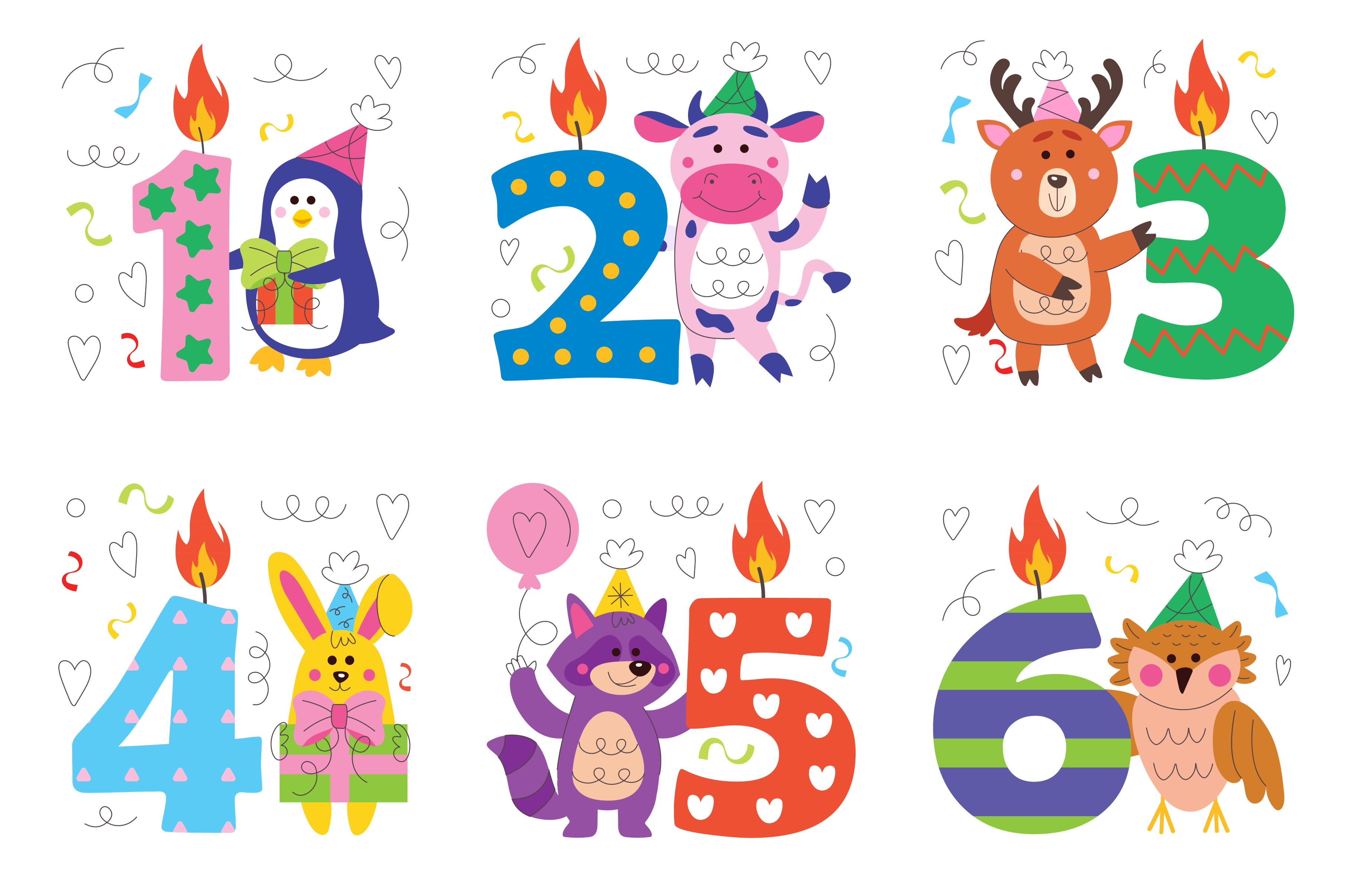 Numbers illustration in flat design, an Object Illustration by Dessign ...