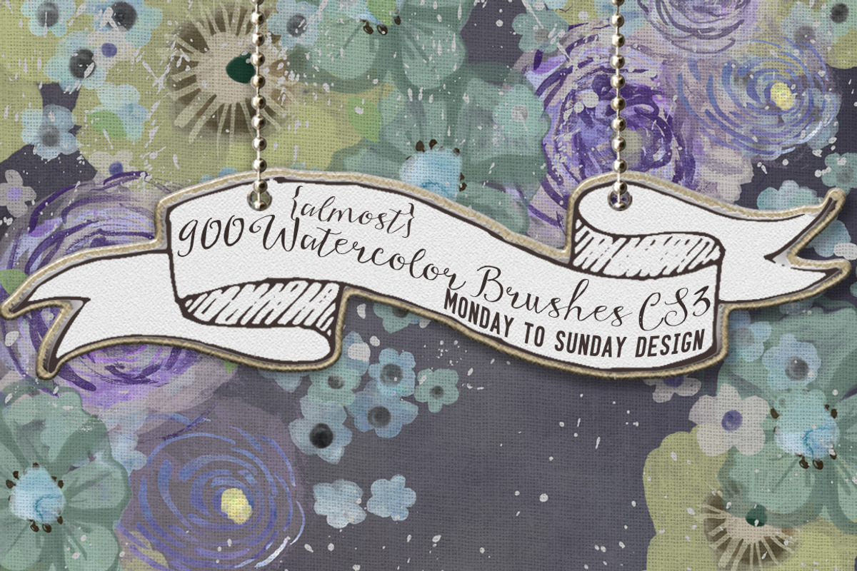 (almost) 900 Watercolor Brushes: CS3, a Brush Add-On by Snark Heart (Photo 1 of 5)