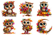 Whimsical Enjoy Autumn Owl Clipart, a Seasonal Illustration by designcity5 (Thumbnail 3 of 5)