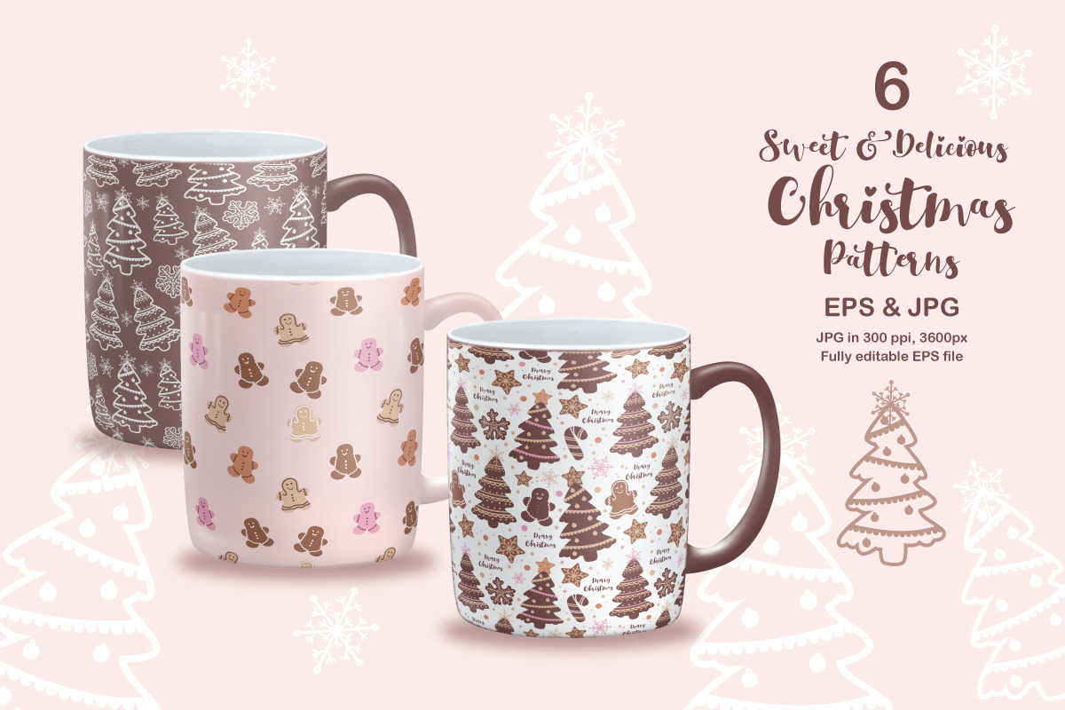 Sweet & Delicious Christmas Patterns, a Pattern Graphic by DrawStudio1988 (Photo 3 of 9)
