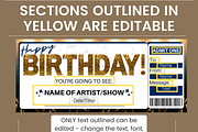 Birthday Concert Ticket Template, a Card Template by The Printed Smile (Thumbnail 3 of 3)