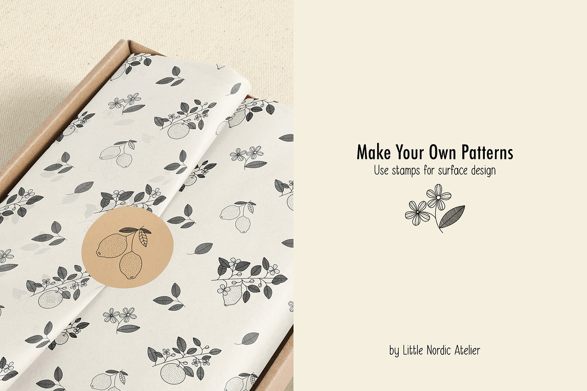 Citrus Botanicals Procreate Stamps, a Brush Add-On by Little Nordic Atelier (Photo 5 of 6)