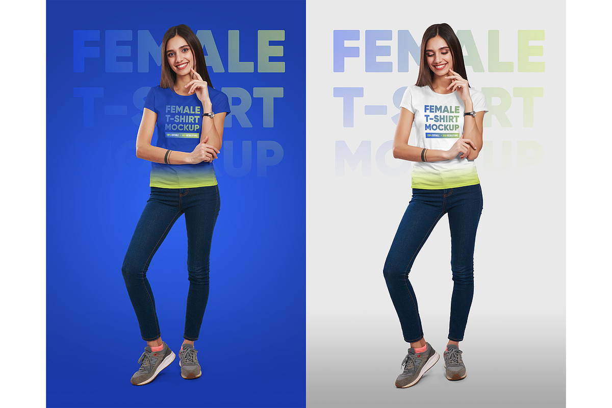 Female T-Shirt Mockups Vol 3 Part 1, a Shirt Mockup by Hi, Mock-Up! (Photo 9 of 10)