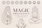 Magic pregnancy feminine pack, a Person Illustration by Alisovna (Thumbnail 1 of 12)