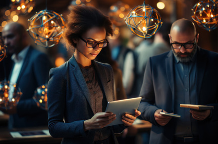 Business people working together in a modern office. Businessmen, a Photo by AS photostudio