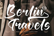 Berlin Travels Bold Calligraphy Font, a Script Font by stylishtype.co (Thumbnail 1 of 20)