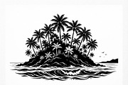 50 Tropical Palm Island Silhouette, an Empty State Illustration by Amazin_art (Thumbnail 34 of 41)