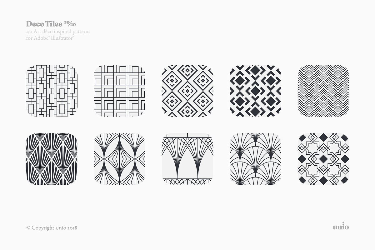 Deco Tiles, a Pattern Graphic by Unio Designs (Photo 4 of 10)