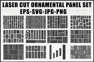 Elegant Laser Cut Panel Designs, an Object Graphic by jahid234