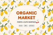 Organic Market Handmade Font, a Sans Serif Font by Kaya Fonts (Thumbnail 1 of 25)