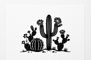 60 Desert Cactus Floral Silhouette, a Seasonal Illustration by Amazin_art (Thumbnail 9 of 24)