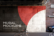 Street mural mockup bundle outdoor, an Advertising Mockup by FoundImages (Thumbnail 38 of 42)