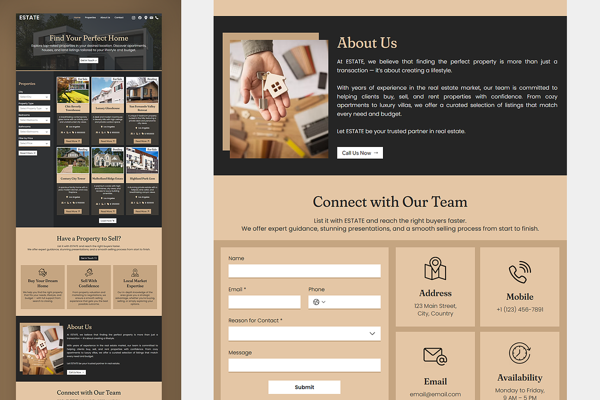 Real Estate Agency Website preview 3
