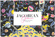 Jacobean Glamour Pattern Set!, a Pattern Graphic by Pink Linen (Thumbnail 1 of 9)