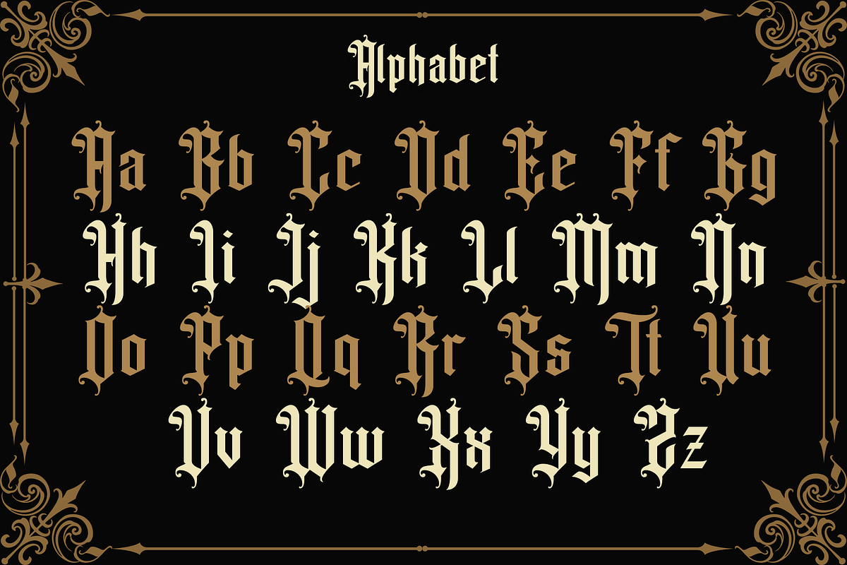 Cleanthes, a Blackletter Font by dansdesign (Photo 5 of 9)