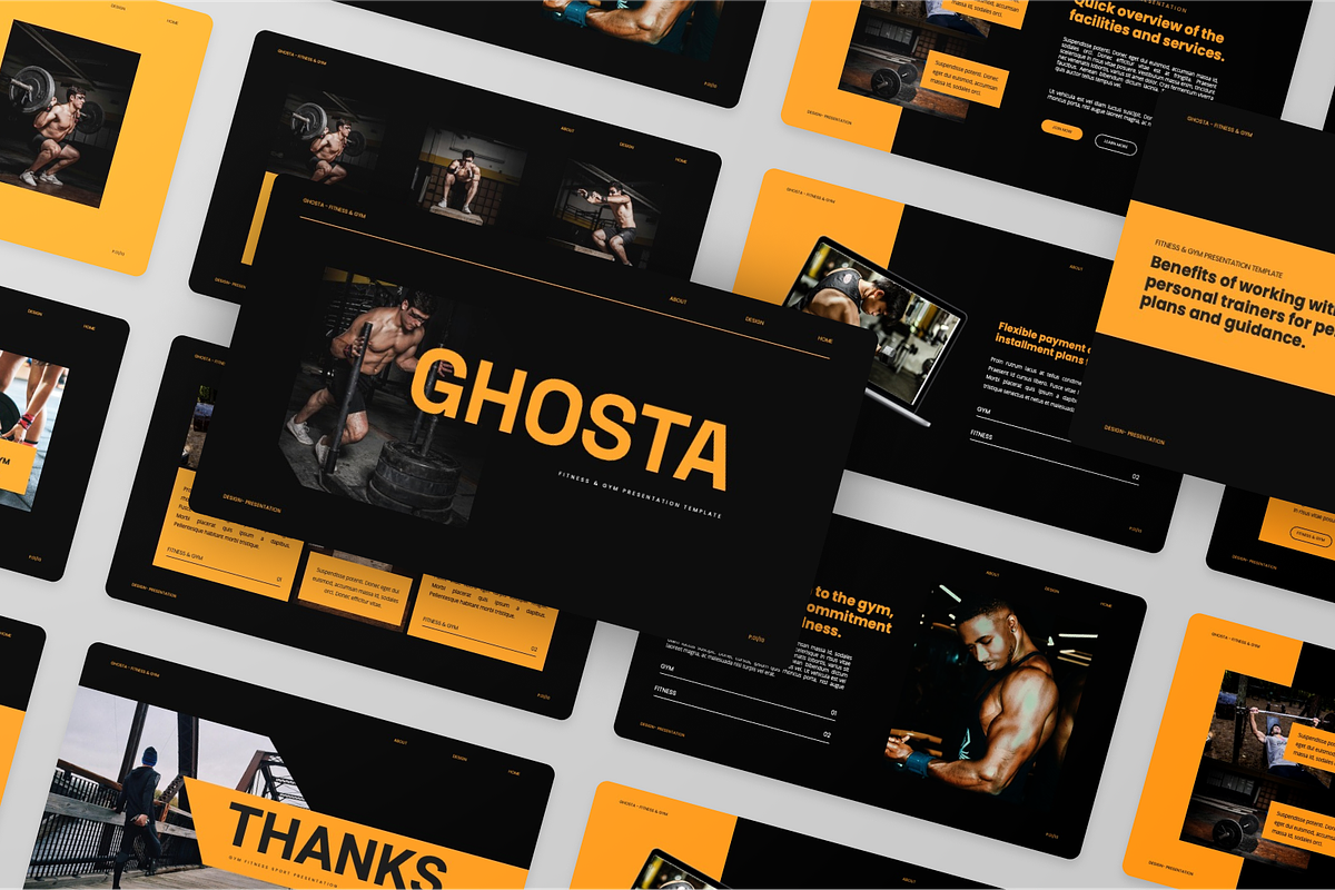 Ghosta - Fitness & Gym Google Slide, a Presentation Template by Annora Studio (Photo 2 of 5)