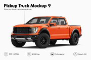 Pickup Truck Mockup 9, an Advertising Mockup by Mockupix (Thumbnail 1 of 12)