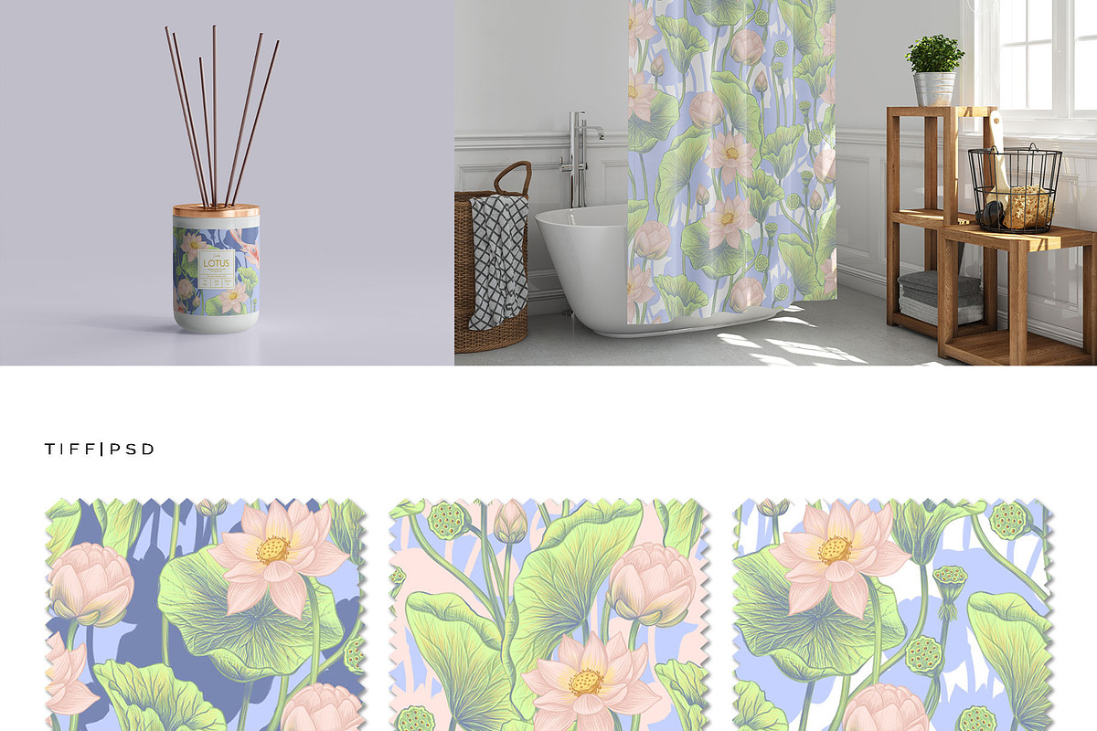 LOTUS- patterns & motifs, a Decorative Illustration by Liiafis (Photo 6 of 17)