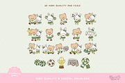 Soccer Love Story Bear Bunny Clipart, a Sport Illustration by Blumensdiary (Thumbnail 2 of 6)
