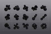 3D Black Shapes - 120 illustrations, an Object Graphic by assetpro.design (Thumbnail 7 of 15)