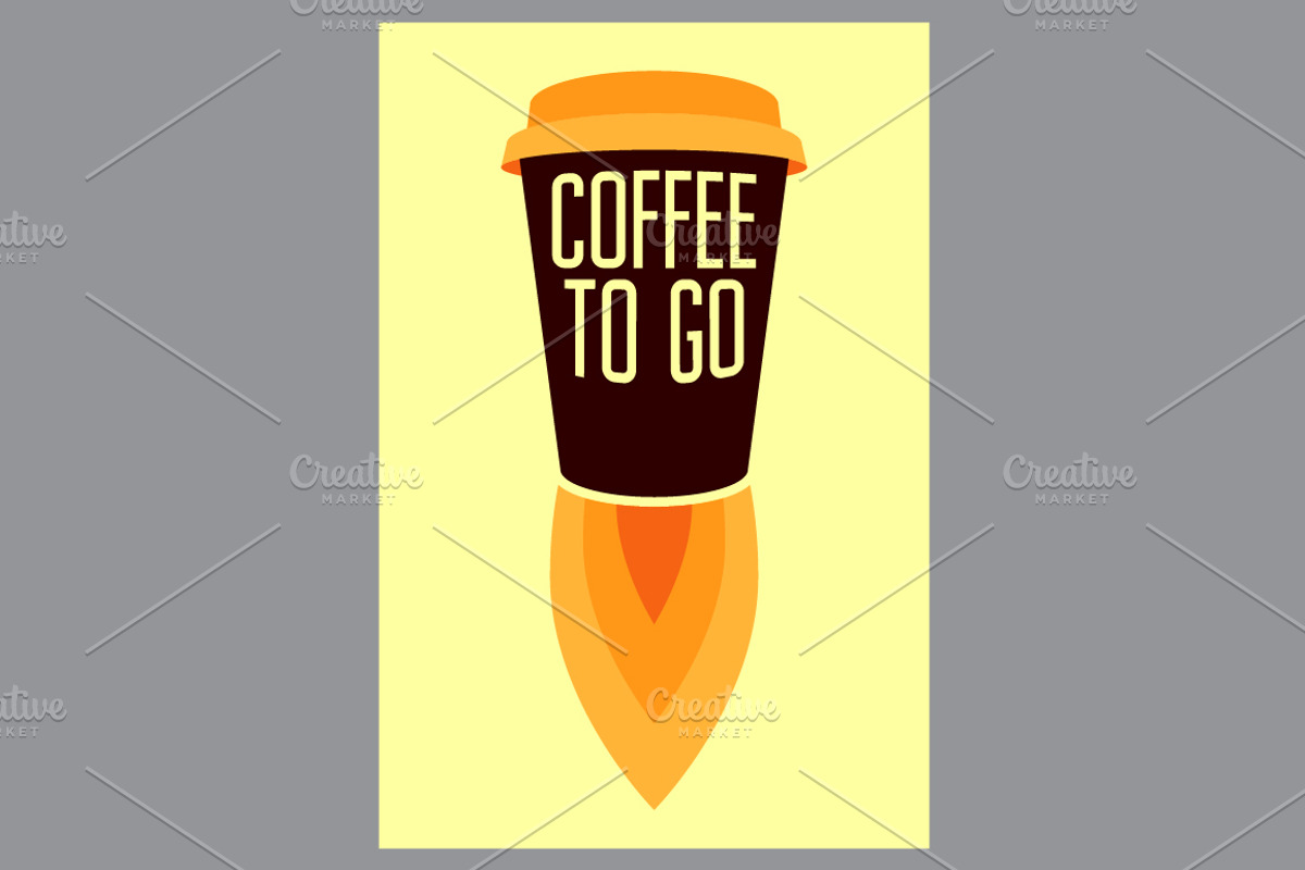 Coffee To Go vector poster set., a Food Illustration by PoPaShop (Photo 5 of 13)