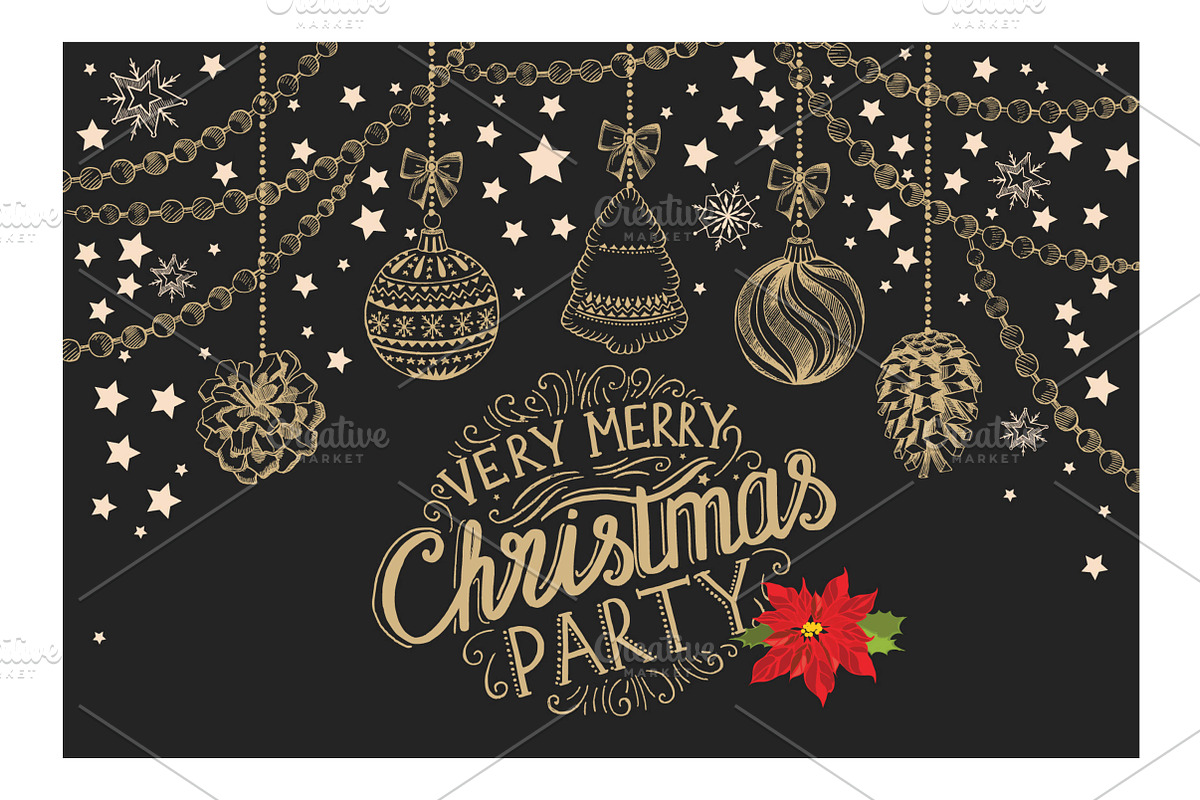 Party holiday invitation, a Food Illustration by SpaceDuck