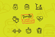 72 Doodle Elements Pack, an Icon by Trapezoid (Thumbnail 7 of 12)