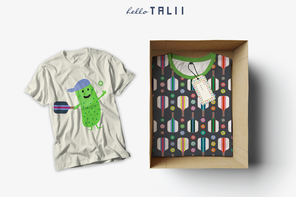 PICKLEBALL VECTOR BUNDLE, a Pattern Graphic by Hello Talii (Photo 5 of 7)