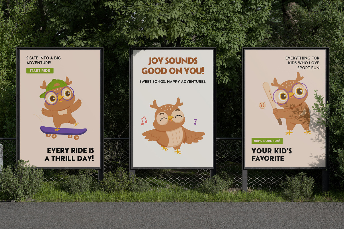 60 Owl Characters Illustration, an Animal Illustration by Brickclay (Photo 3 of 12)