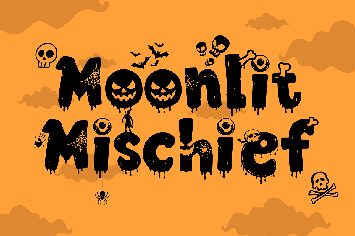 Playdough Halloween Font, a Sans Serif Font by Dm Studio (Photo 3 of 10)