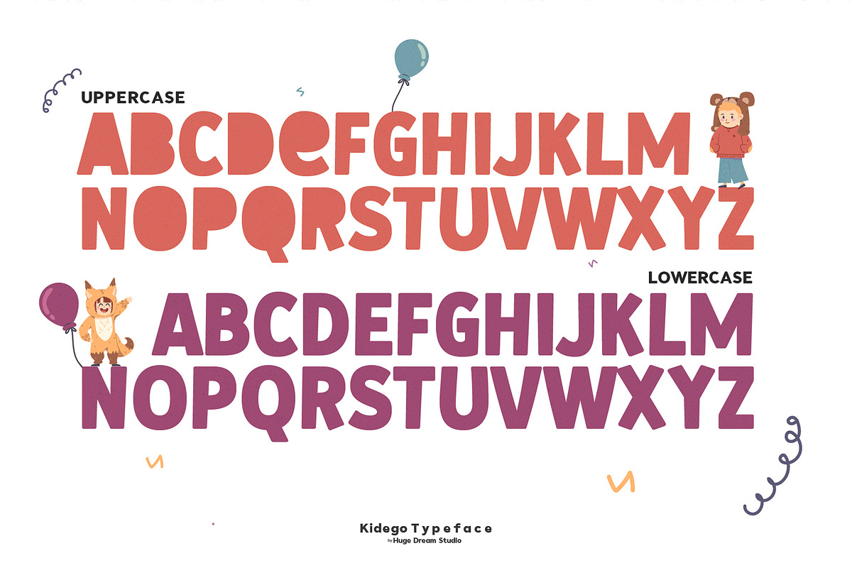 Kidego - Playful Boho Font, a Sans Serif Font by Huge Dream Studio