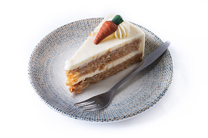 Carrot cake slice with cream cheese frosting, a Food & Drink Photo by etorres69