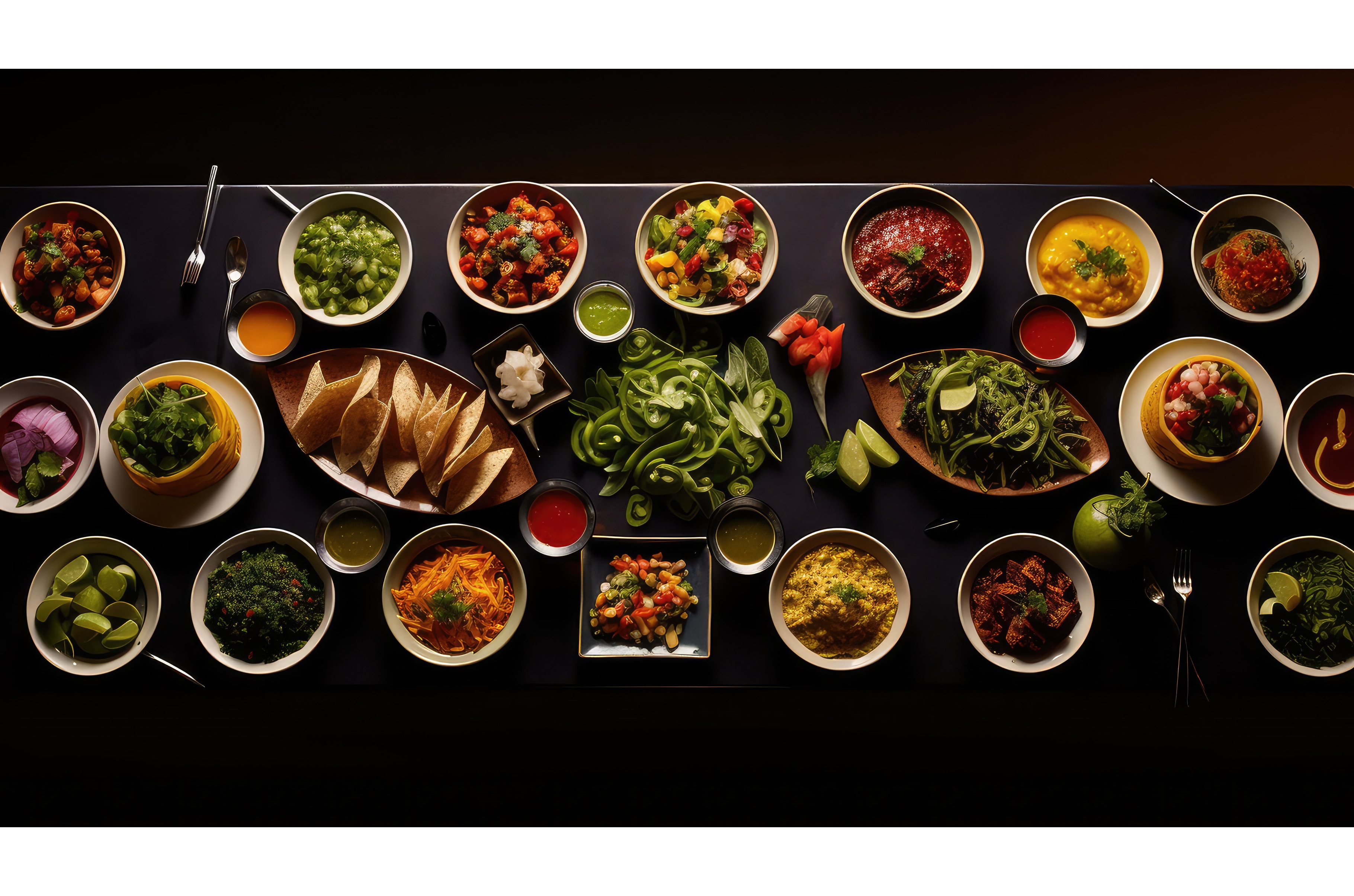 cuisine table mexican food chic ai, a Food & Drink Photo by pikepicture