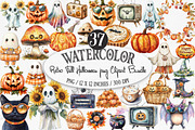 Retro Fall Halloween PNG Clipart, an Illustration by Designking (Thumbnail 1 of 4)