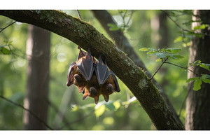 Three large fruit bats, also known, an Animal Photo by Igor Tichonow