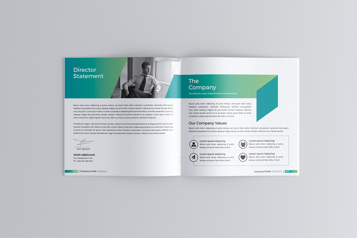 Square Brochure Design 01, a Brochure Template by JanySultana (Photo 4 of 14)