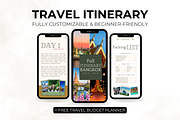 Travel Itinerary Template for Canva, a Templates & Theme by Digital By Nikoleta (Thumbnail 1 of 9)