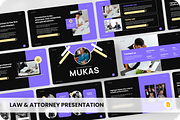 Mukas - Law & Attorney Google Slide, a Presentation Template by SquidPixey (Thumbnail 1 of 6)