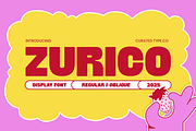 Zurico - Bold Display Font, a Sans Serif Font by CuratedType Studio (Thumbnail 1 of 10)