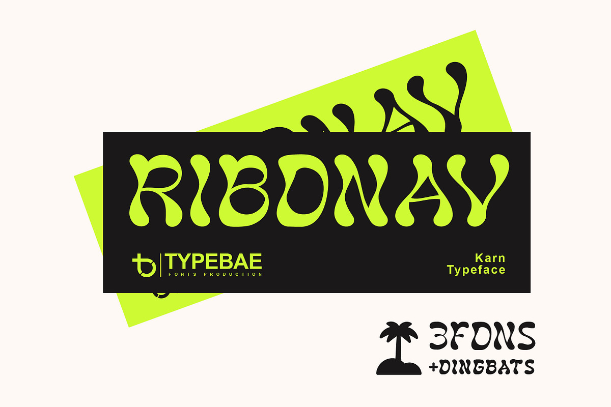 KARN - Display Typeface & Dingbats, a Sans Serif Font by Typebae (Photo 4 of 10)