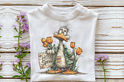 Whimsical Easter Duck Clipart, an Illustration by OK Design (Thumbnail 5 of 6)