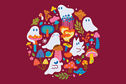 Ghosts in the Mushroom Woods, a Pattern Graphic by PenguinHouse (Thumbnail 8 of 11)