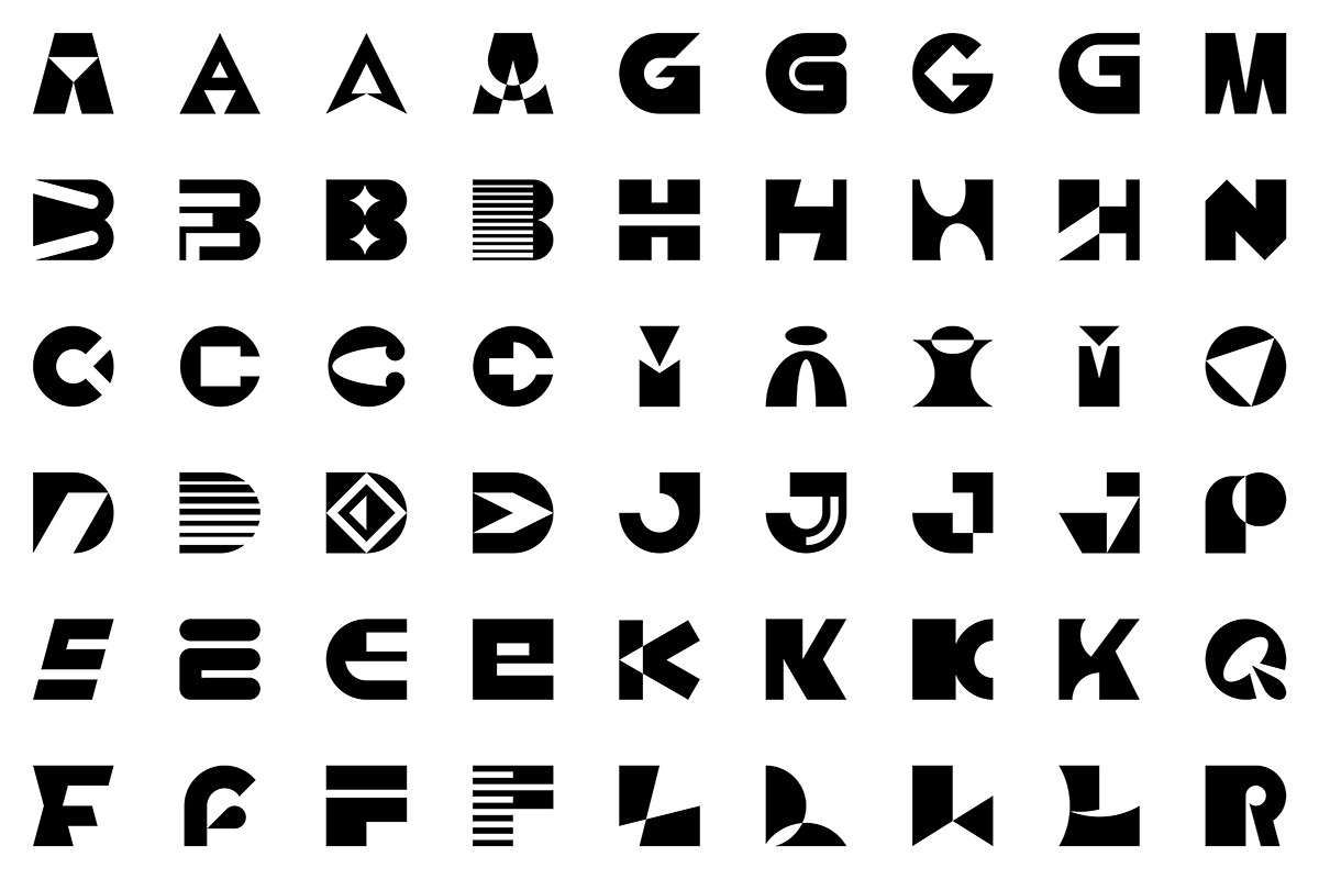 Abstract logos with letters, a Graphic by NataliiaVolyk (Photo 3 of 4)