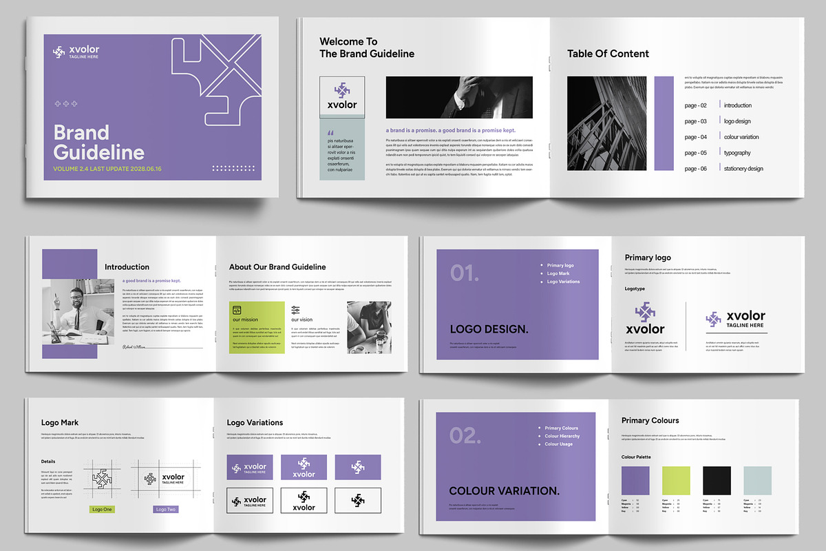 New Brand Guideline Template, a Brochure Template by MightyDesign (Photo 1 of 6)