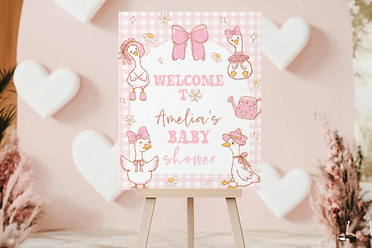 Gingham Daisy Entrance Poster, an Invitation Template by Digital_Mind (Photo 3 of 3)