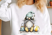 Whimsical Summer Gnome Clipart, an Illustration by designcity5 (Thumbnail 4 of 5)