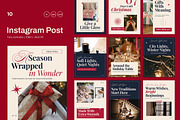 Christmas Season Instagram Post Pack, a Social Media Template by Pitchlook.Studio (Thumbnail 1 of 3)