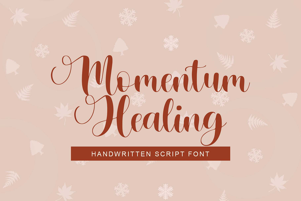 Momentum Healing, a Handwritten Font by Wildan Type (Photo 1 of 10)