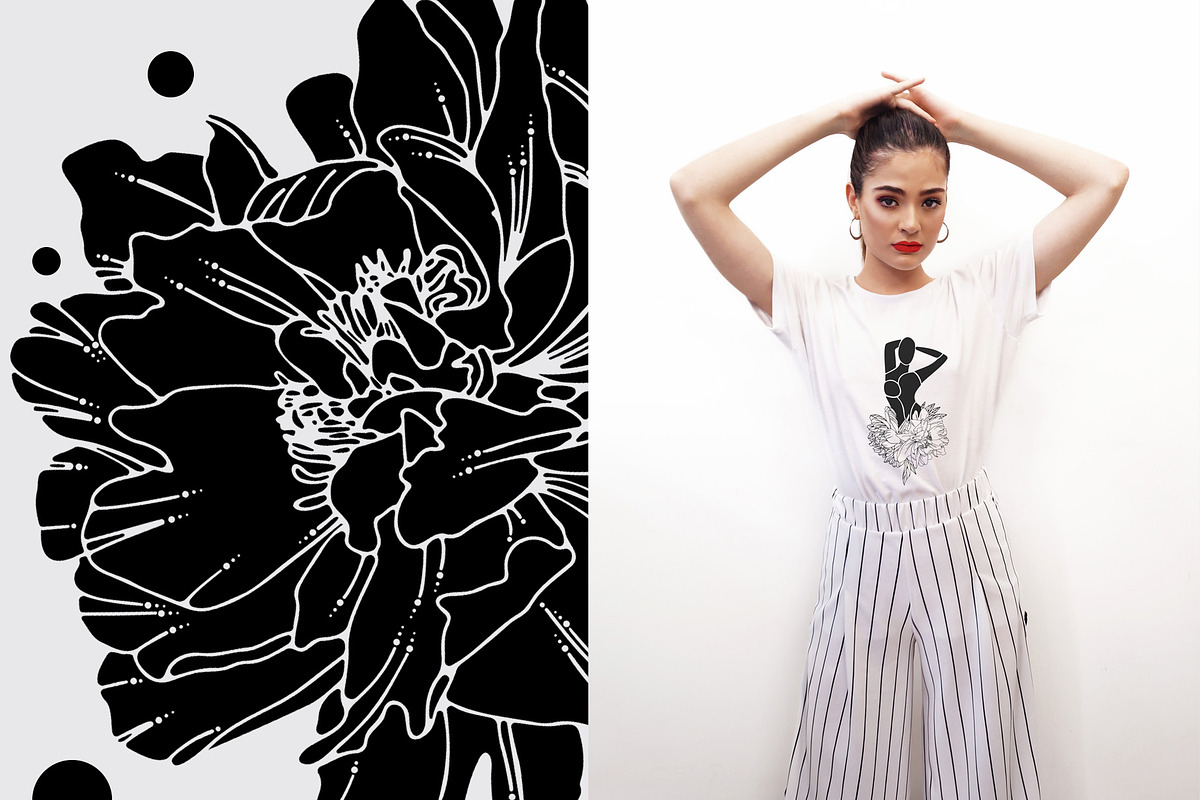 Female bodies and line art peonies, an Object Graphic by Vera●Suleimanova (Photo 8 of 17)