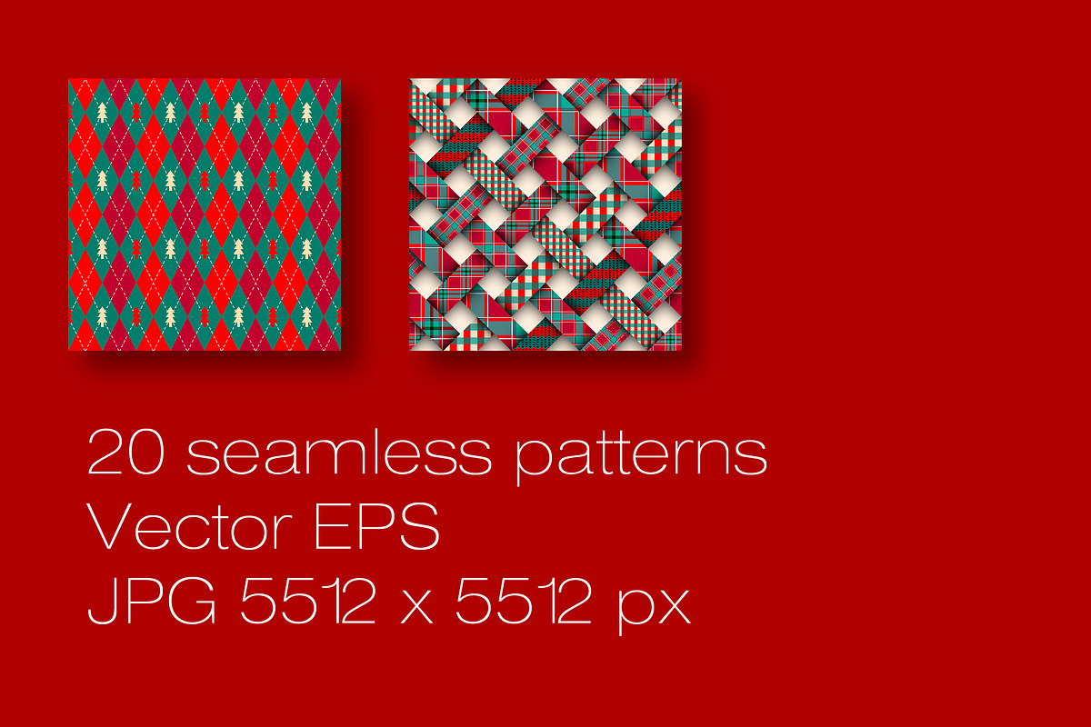 20 Christmas plaid patterns + Bonus, a Pattern Graphic by tkdesign (Photo 5 of 6)